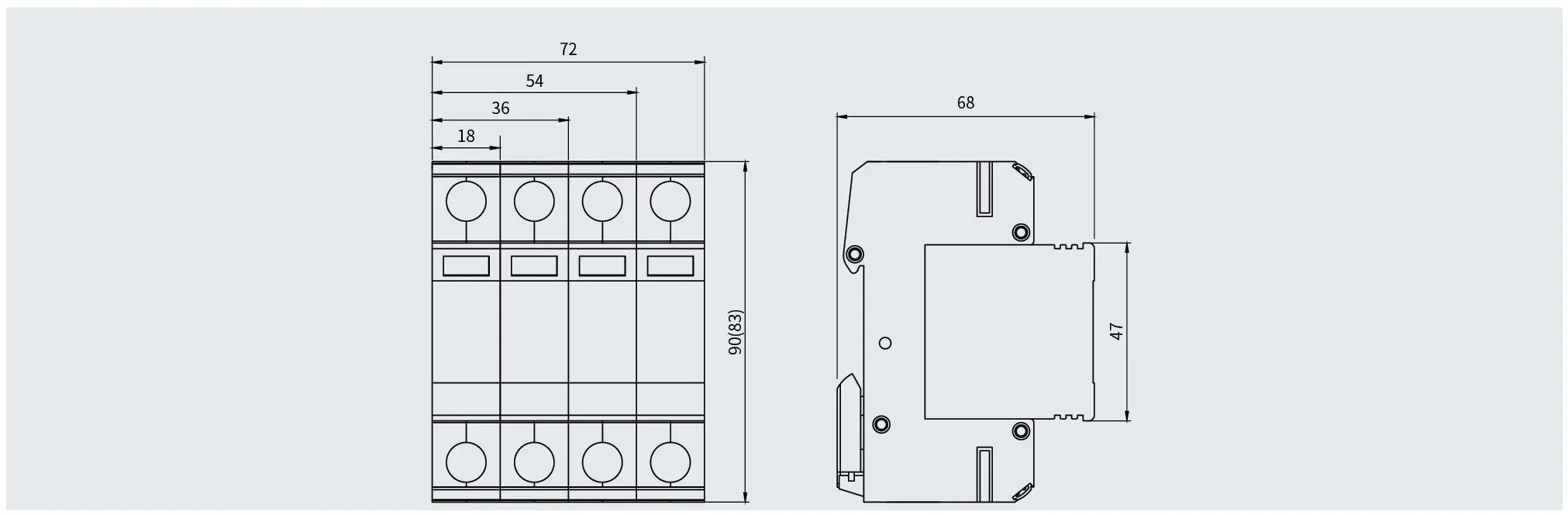 LT-20 / LT-40 SPD dimensional drawing