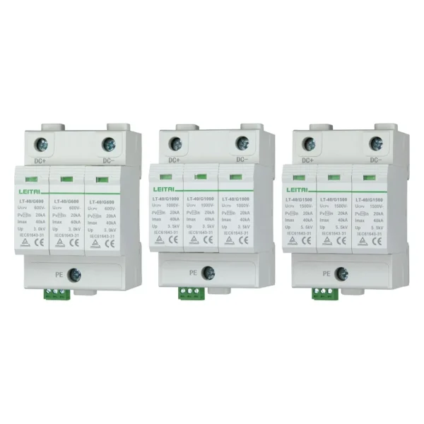 LT-40-G600-G1000-G1500-G2000-Product-Image LT-40 G Series PV Surge Protector 600-2000VDC Solar DC