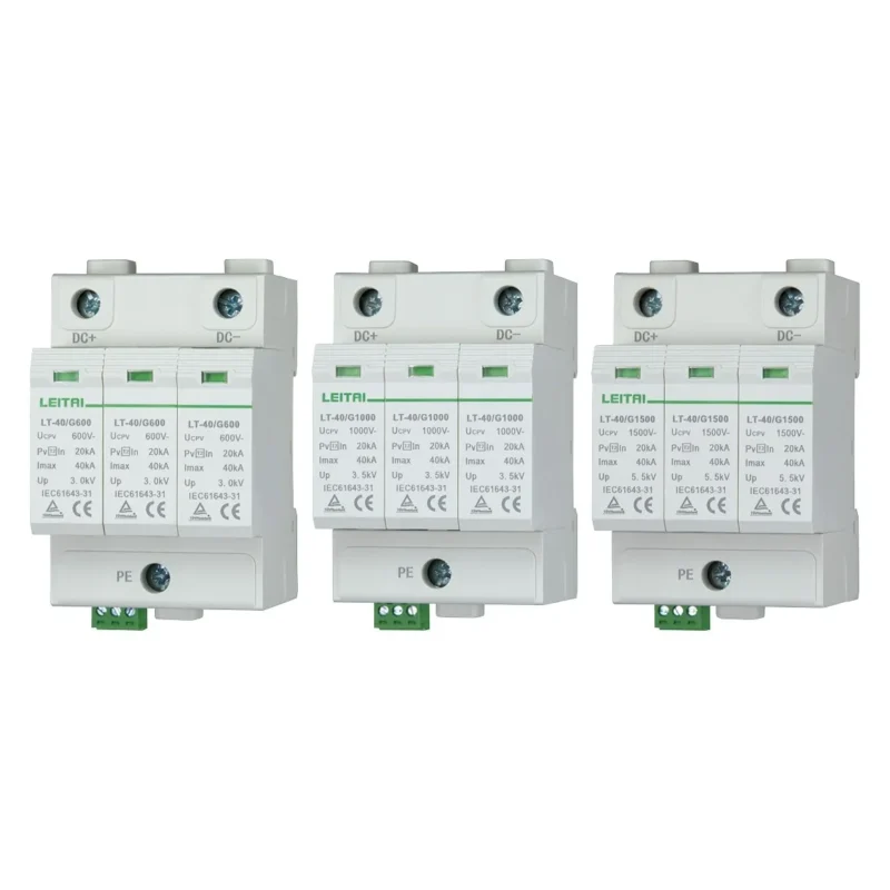 LT-40-G600-G1000-G1500-G2000-Product-Image LT-40 G Series PV Surge Protector 600-2000VDC Solar DC