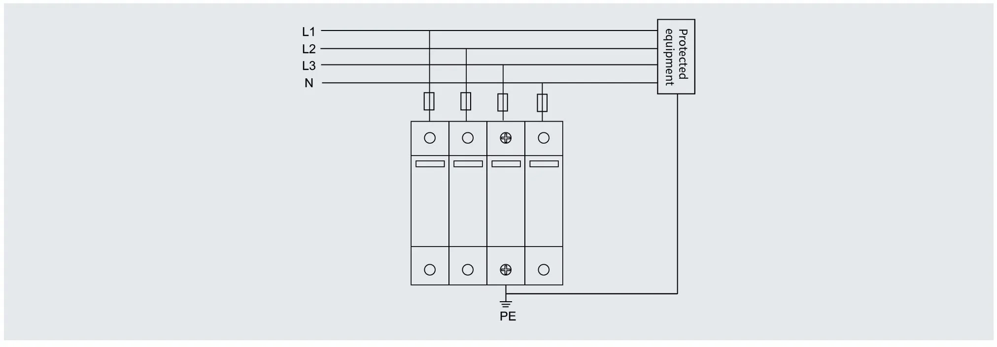LT-40 SPD wiring diagram and connection