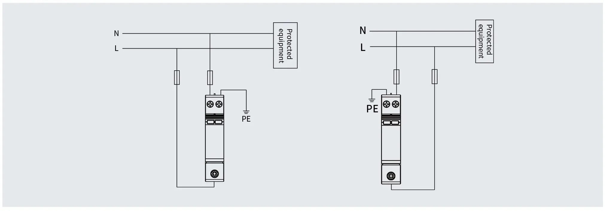 LT-40D / LT-40E SPD wiring diagram and connection
