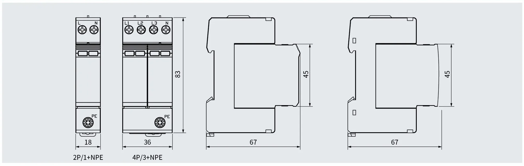 LT-40N SPD dimensional drawing