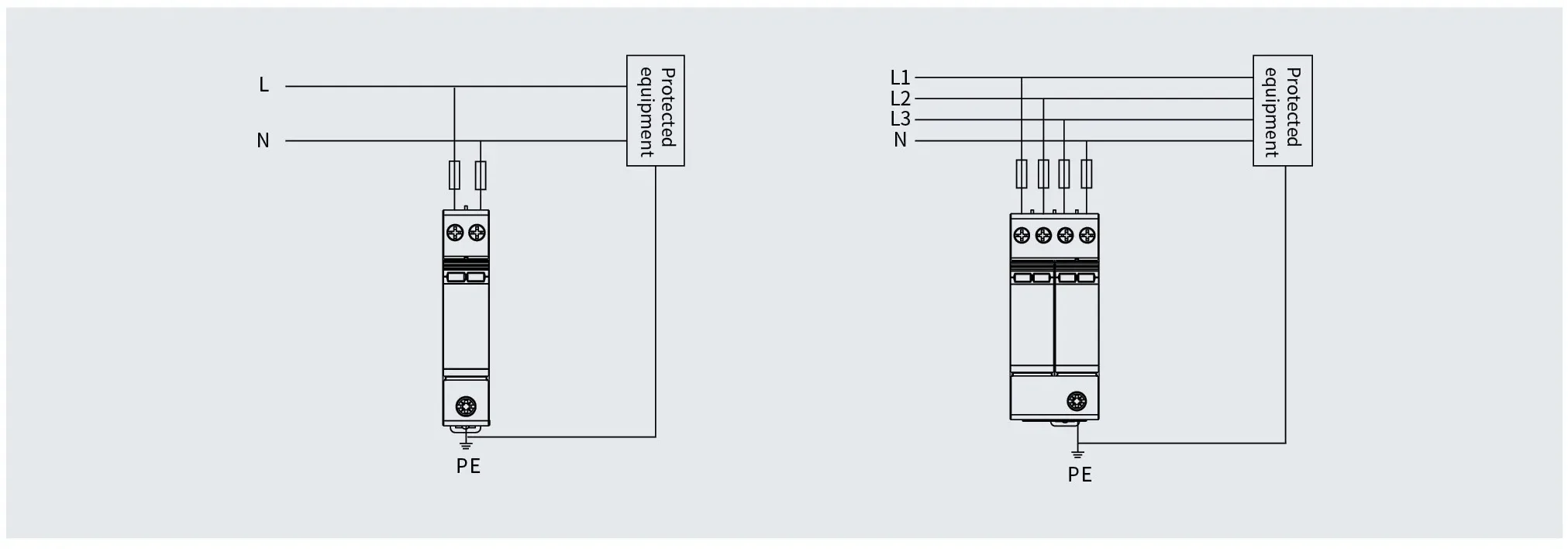 LT-40N SPD wiring diagram and connection