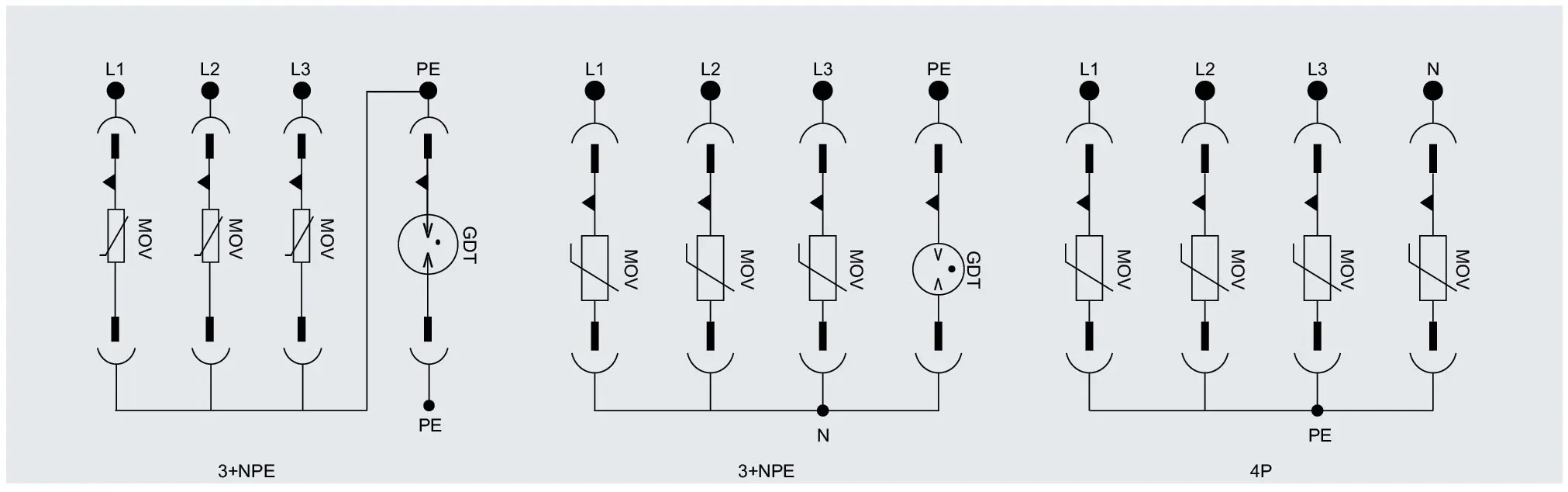 LT-60 to LT-160 SPD schematic diagram