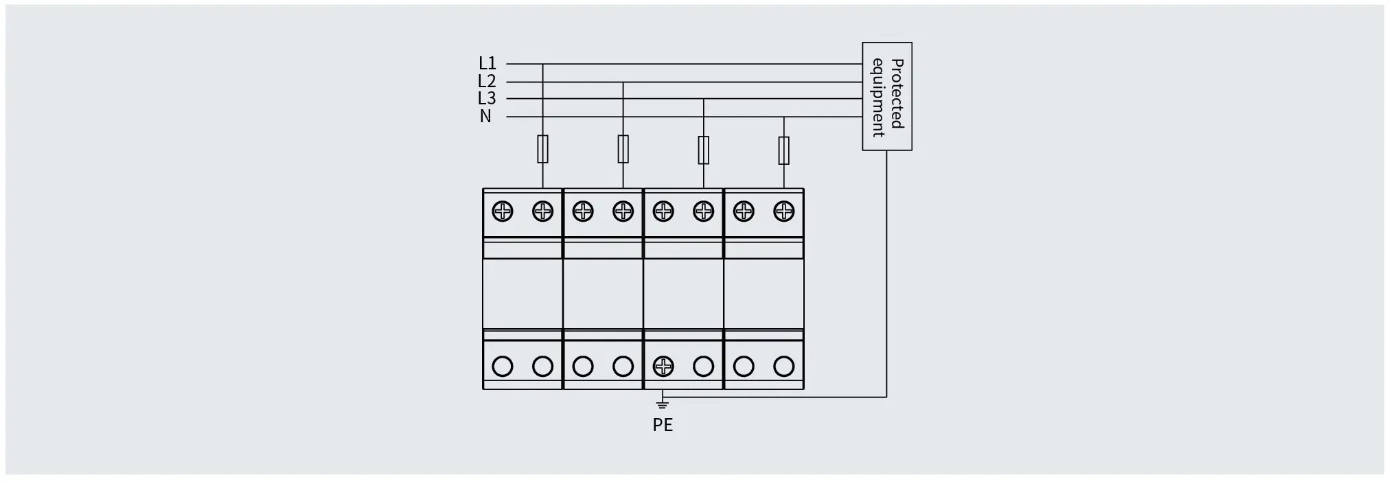 LT-80RT / LT-100RT SPD wiring diagram and connection