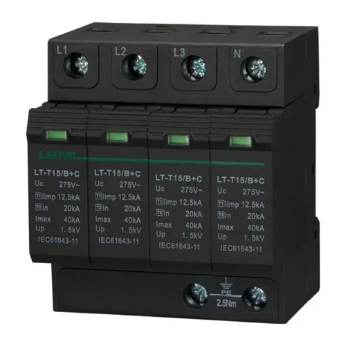 LT-T15-B-C-Product-Image LT-T15 B+C T1+T2 Surge Protector 12.5kA Main Distribution