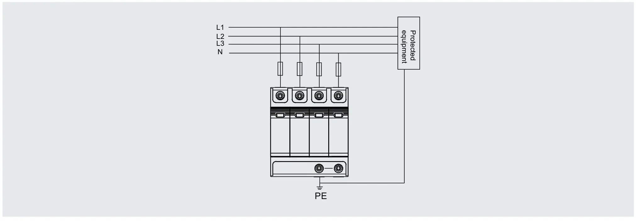 LT-T15 B+C SPD wiring diagram and connection