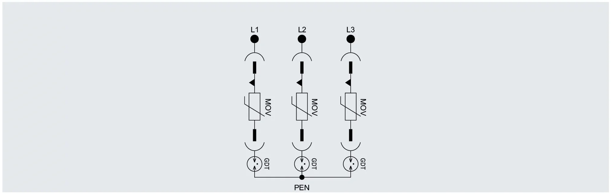 LT-T25 B+C 690V SPD schematic diagram