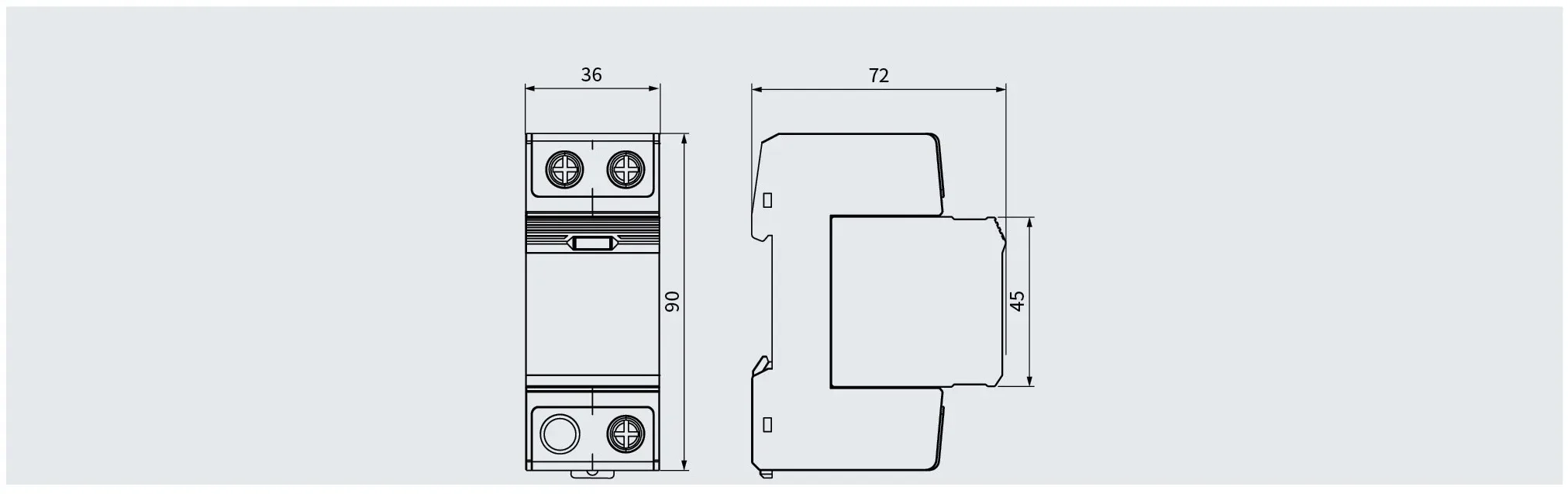 LT-T25 B+C SPD dimensional drawing