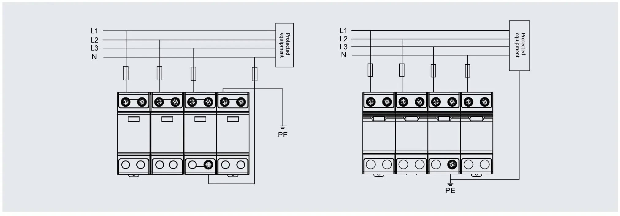 LT-T25 B+C SPD wiring diagram and connection