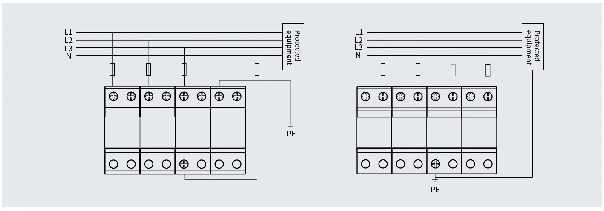 LT-X15 / X30 / X50 SPD wiring diagram and connection