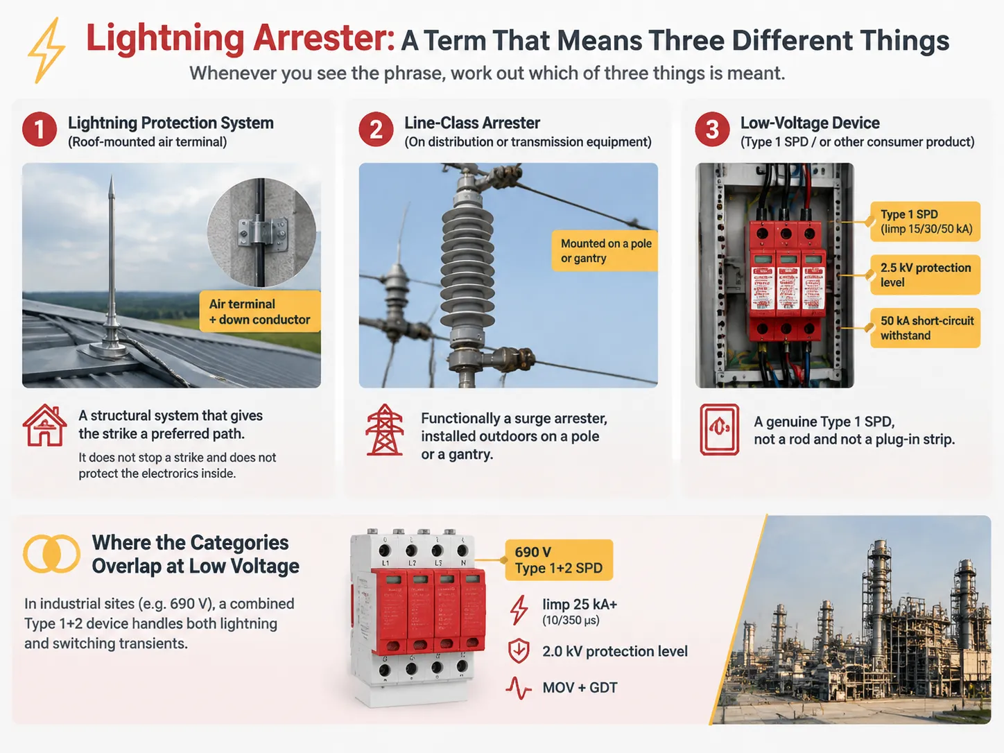 Lightning Arrester A Term That Means Three Different Things