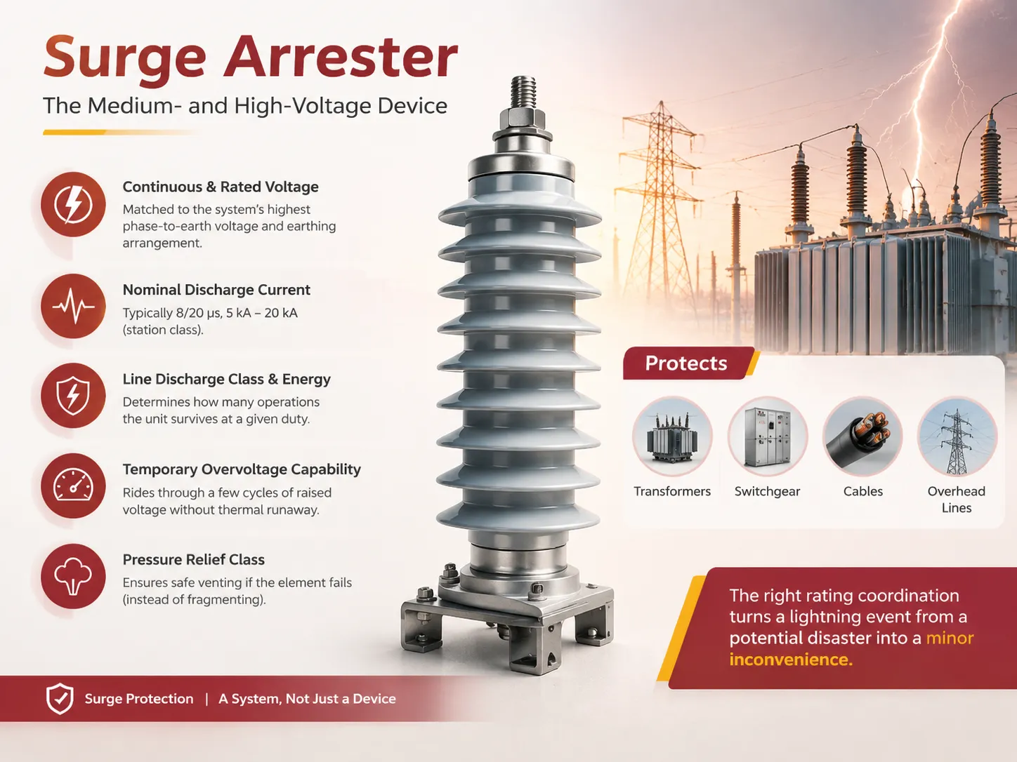 Surge Arrester The Medium- and High-Voltage Device
