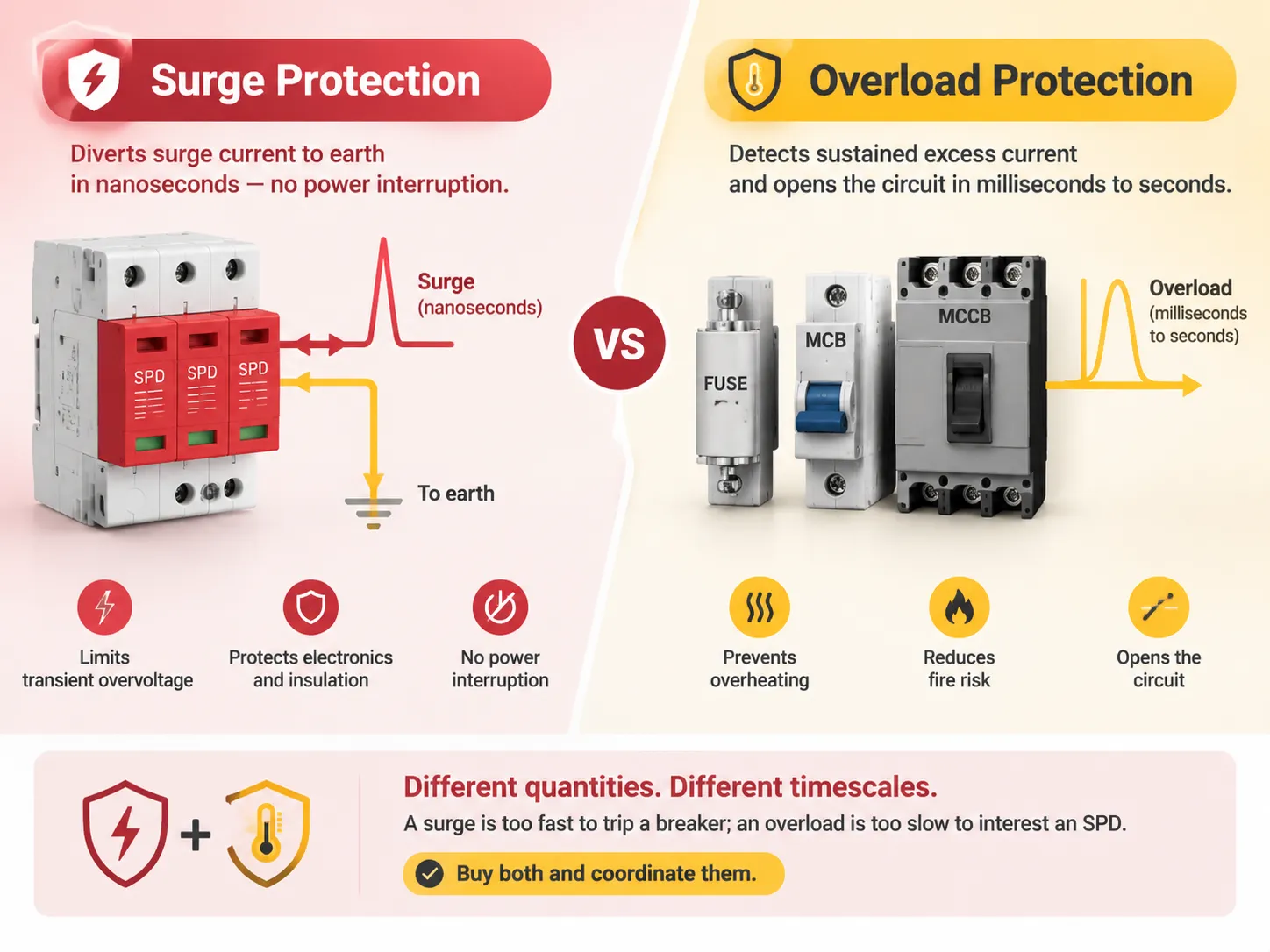 Surge Protection vs Overload Protection