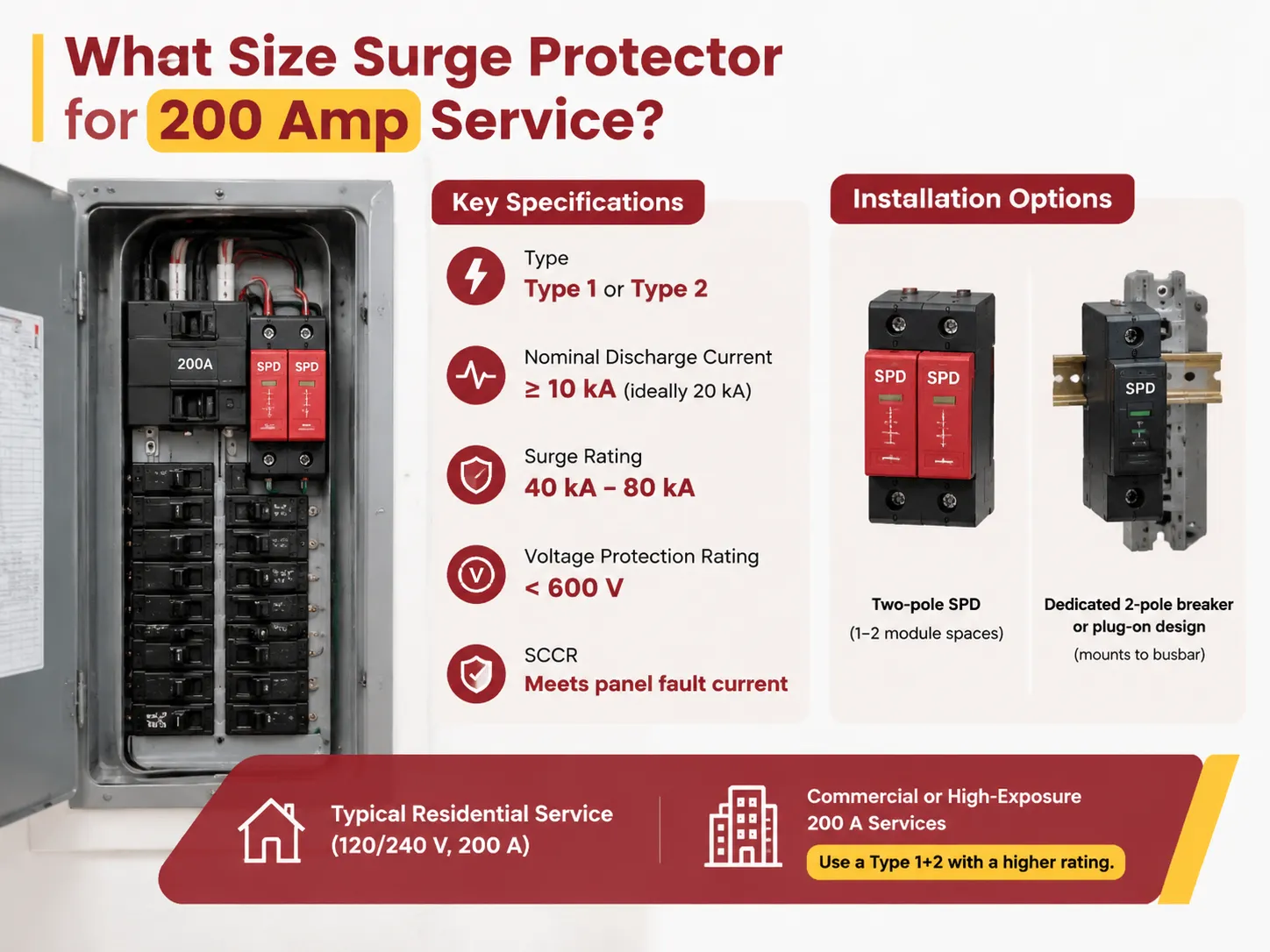 What Size Surge Protector for 200 Amp Service?